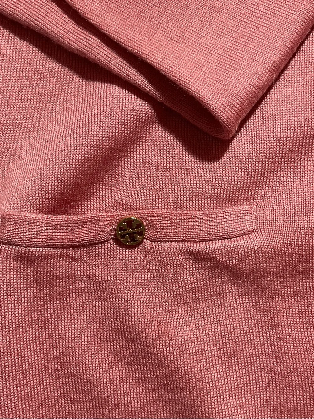 Tory Burch Rose Pink Button-Front V-Neck Cardigan
